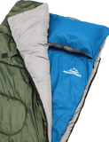 MOUNTREX® Hüttenschlafsack mit Reißverschluss - Ultraleicht & Kleines Packmaß (340g) - Schlafsack Inlett, Inlay (220x90cm), Teal
