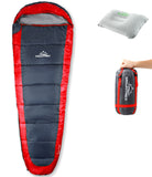 MOUNTREX® Schlafsack – Sommerschlafsack Ultraleicht & Kompakt (850g) - Outdoor Mumienschlafsack (205x75cm) + BONUS Reisekissen