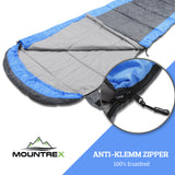 MOUNTREX® Schlafsack – Sommerschlafsack (850g) - Mumienschlafsack (205x75cm) + BONUS Reisekissen