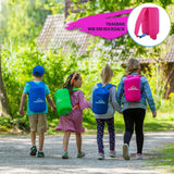 MOUNTREX® Kinderschlafsack (Rosa) - Tragbar wie ein Rucksack - Schlafsack für Kinder (175 x 70 x 45 cm)