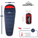 Schlafsack - Sommerschlafsack (100GSM), Kleines Packmaß & Ultraleicht (750g), Koppelbar (Rechts)