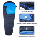 Schlafsack – 3-4 Jahreszeiten Mumienschlafsack, Koppelbar (Links)