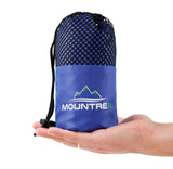 MOUNTREX® Hüttenschlafsack mit Klettverschluss (220x90 cm) - Ultraleicht & Kompakt (330g), Blau