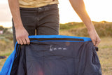 Schlafsack - Sommerschlafsack (100GSM), Kleines Packmaß & Ultraleicht (750g), Koppelbar (Links)