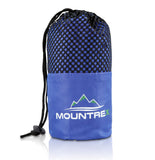 MOUNTREX® Hüttenschlafsack mit Klettverschluss (220x90 cm) - Ultraleicht & Kompakt (330g), Blau