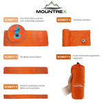MOUNTREX Aufblasbare Isomatte mit integriertem Kopfkissen, Inkl. Reparatur Kit
