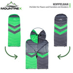 MOUNTREX® Schlafsack - 3-4 Jahreszeiten Deckenschlafsack (205 x 75cm), Koppelbar (Rechts)