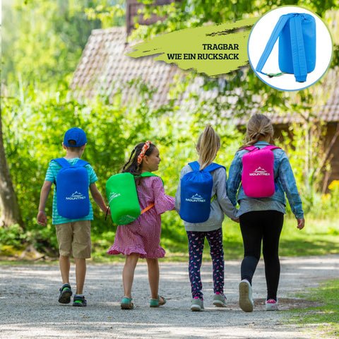 wanderrucksack schlafsack MOUNTREX® Kinderschlafsack (Blau) - Tragbar wie ein Rucksack