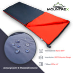 MOUNTREX® Schlafsack - Kleines Packmaß & Ultraleicht (730g) - Sommerschlafsack