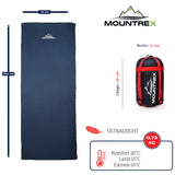 MOUNTREX® Schlafsack - Kleines Packmaß & Ultraleicht (730g) - Sommerschlafsack