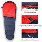 Schlafsack - Sommerschlafsack (100GSM), Kleines Packmaß & Ultraleicht (750g), Koppelbar (Rechts)