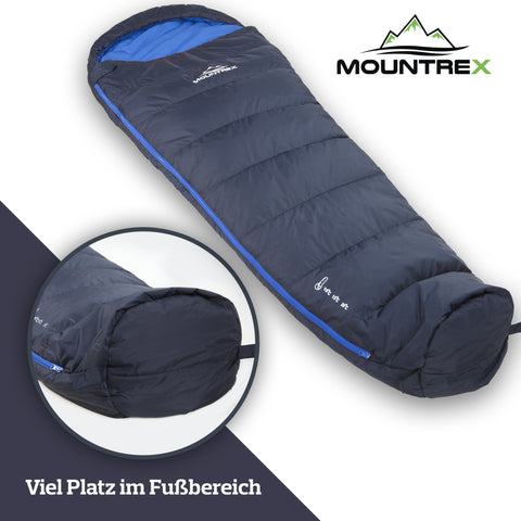 Schlafsack – 3-4 Jahreszeiten Mumienschlafsack, Koppelbar (Links) – MOUNTREX